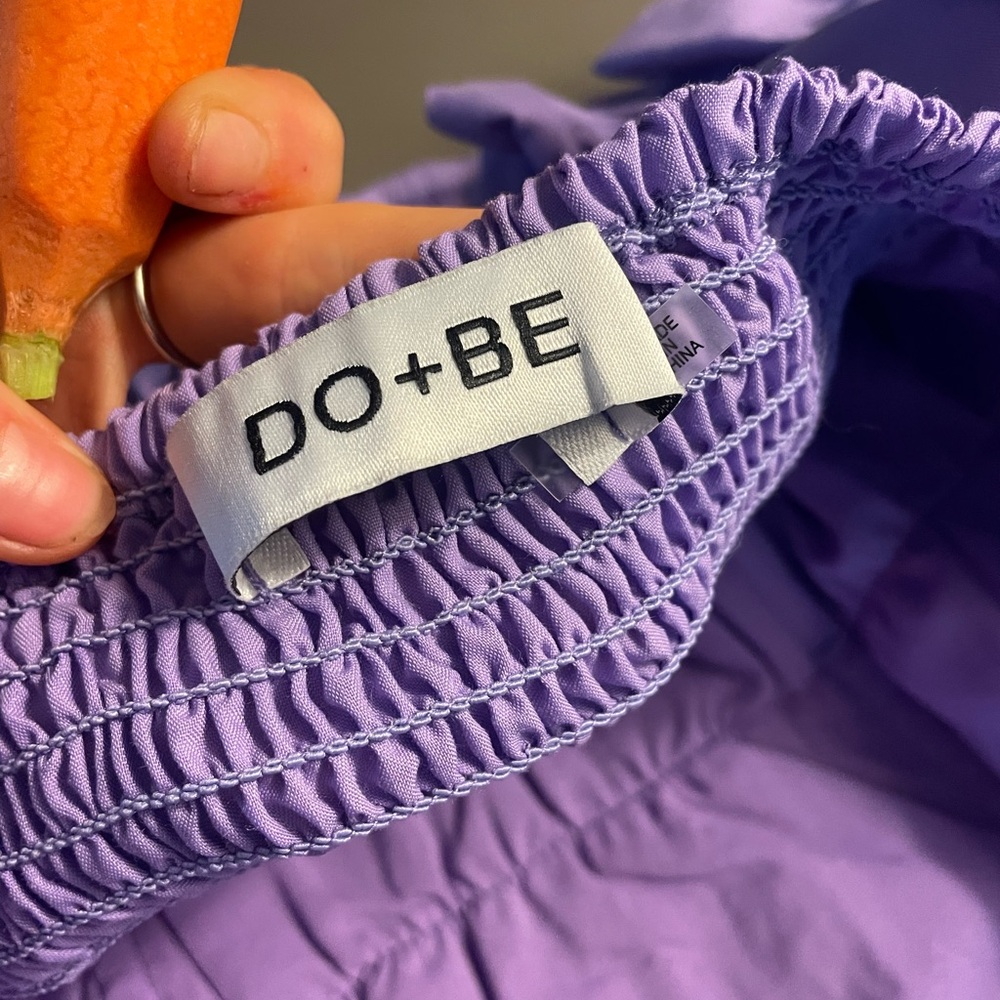 Do + Be Purple Strapless Ruffled Top - Picture 3 of 5